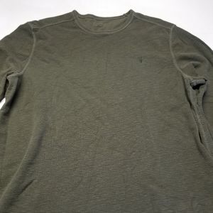All Saints long sleeve thick crewneck‎ shirt mens XXL green